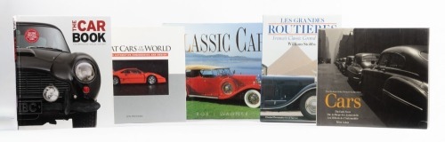CLASSIC CARS: Five hardcover books relating to classic cars of the world, includes 'Les Grandes Routieres - Frances Classic Grand Tourers' by William Stobbs, 'The Hulton Getty Picture Collection - Cars - The Early Years' by Brian Laban and three others