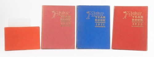 YEAR BOOKS: Three editions of 'The Motor - Year Book', years 1951, 1952, 1953 and a small 'Motor Sport - Racing Car Review' 1956 first impression book