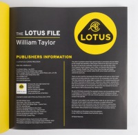 LOTUS: 'The Lotus File' by William Taylor, hardcover book, published 2022 - 2