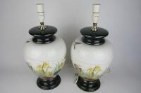 DUCKS: A pair of porcelain duck lamps and figures - 5