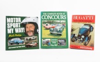 MOTORING: Three books including 'Bugatti - 'Le pur-sang des automobiles' by HG Conway, along with a book on Concours and one on Motorsport