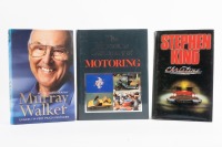 BOOKS: Three books related to motoring, includes 'My Autobiography - Murrary Walker', 'The Macquarie Dictionary of Motoring' and 'Christine' by Stephen King