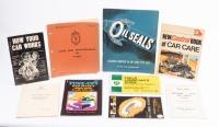 CAR CARE: A group of nine booklets related to car care, tuning and specific parts. Includes two interesting items related to Australia Post vehicles