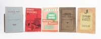 HANDBOOKS: A group of five handbooks, including 'Hillman Minx - De LUxe Series VI' owners handbook, 'Standard 8hp and 10hp Models' instruction book, 'The Singer Car - Junior 8 H.P. Model' owners handbook and two others