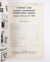 WARWICK FARM: An original 1968 race programme for Warwick Farm Sunday Feb 18th, Tasman Championship International Meeting - 2