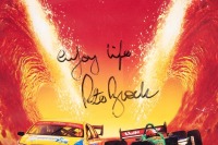 PETER BROCK: A 'Lexmark Indy 300' Gold Coast 2003 programme, signed to front cover by Peter Brock 'Enjoy Life' - 2