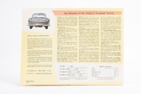 VAUXHALL: An original sales brochure for the Vauxhall Victor Series 2, 1960, colour printed, fold out. - 2
