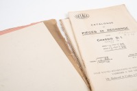 DELAGE: A late 1920s Delage&nbsp;spare parts catalogue for Chassis D.I. for Series 5 No 20.801-22.799, and Series 6 No 22.800-25.250, French text. - 2