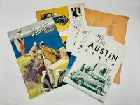 AUSTIN: A group of five Sales Brochures for Seven plus a 1938 price list [Location: Sydney]