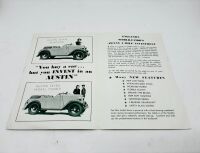 AUSTIN: A group of five Sales Brochures for Seven plus a 1938 price list [Location: Sydney] - 3