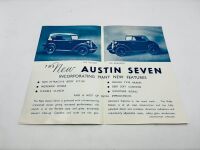AUSTIN: A group of five Sales Brochures for Seven plus a 1938 price list [Location: Sydney] - 5