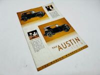 AUSTIN: A group of five Sales Brochures for Seven plus a 1938 price list [Location: Sydney] - 14