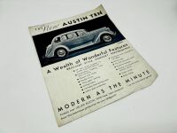 AUSTIN: A group of three Sales Brochures for the Ten plus a 1938 price list [Location: Sydney] - 5