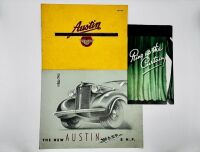 AUSTIN: A group of three Sales Brochures for various models including Seven, Wasp and the model lineup [Location: Sydney]
