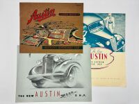 AUSTIN: A group of three Sales Brochures for various models including the 16/6, Wasp and the Enclosed model range [Location: Sydney]