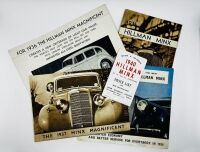 HILLMAN: A group of five Sales Brochures for Minx models [Location: Sydney]