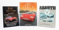 ITALIAN: Three books on Italian Marques, includes 'Iso and Bizzarrini Gold Portfolio 1962-1974' by Brooklands books, 'Abarth' by Pat Braden and Greg Schmidt, and 'Great Marques of Italy' by Jonathan Wood - 3