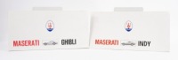 MASERATI: Two Maserati foldout sales brochures, one for 'Ghibli' the other for 'Indy' - 3