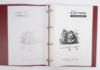 PORSCHE: 'Porsche 911 R-RS-RSR' hardcover book by John Starkey, with reprinted Porsche Carrera 1963 engine assembly and maintenance manual&nbsp; - 6