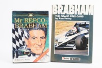 BRABHAM: Two hardcover books on Brabham, includes 'Mr Repco Brabham by Frank Hallam and Simon G. Pinder, signed by Pinder, with 'Brabham - The Grand Prix Cars by Alan Henry' - 3