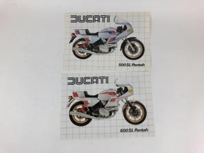 DUCATI: Two original Ducati 500 SL/600SL Pantah colour sales brochure