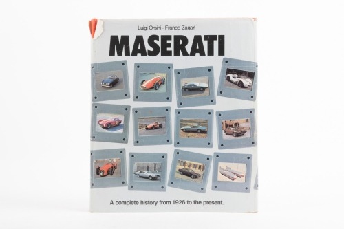 MASERATI: 'Maserati - A Complete History from 1926 to the Present' by Luigi Orsini & Franco Zagari, hardcover book, published 1980, 894 pages