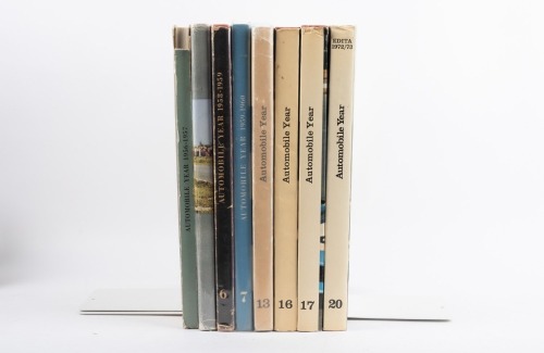 AUTOMOBILE YEAR: A collection of Automobile Year annuals, including editions 4,5,6,7,13,16,17 and 20