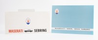 MASERATI: Two reprinted Maserati brochures includes 'Maserati Sebring' and 'Maserati "2000,, Gran Turismo'