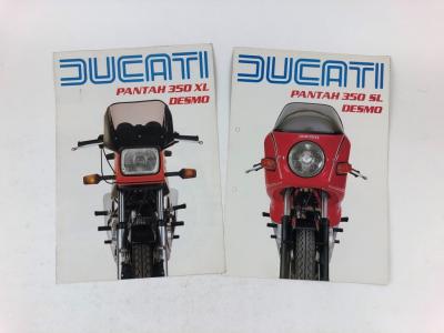 DUCATI: Two original Ducati 350SL Desmo and 350XL Desmo, Pantah colour sales brochure