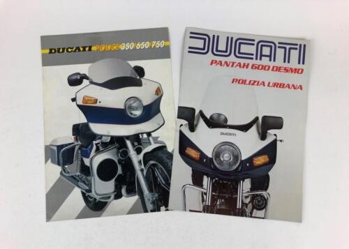 DUCATI: Two original Ducati 350/650/750 Police and Pantah colour sales brochure
