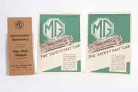 MG: A group of assorted literature all related to MG - 4