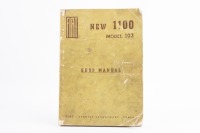FIAT: An original circa 1954 Fiat 'New 1100 Model 103' shop manual