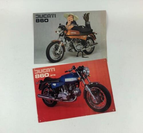 DUCATI: Two original Ducati 860 GTS and 860 GT colour sales brochure