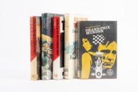 DOUGLAS RUTHERFORD: Five hardcover books by Douglas Rutherford, including 'Killer on the Track', 'Turbo', 'The Gunshot Grand Prix', 'Stop at Nothing' and 'Grand Prix Murder'&nbsp;