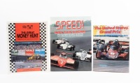 AMERICA: Three books including 'The United States Grand Prix, 1908-1977' by Doug Nye, 'Speed! Indy Car Racing' and 'The Great Money Hunt' by Andrew J. Waite