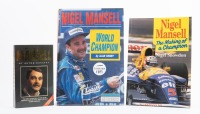 MANSELL: Three books on Formula One driver Nigel Mansell, including a signed copy of 'Nigel Mansell - World Champion' by Alan Henry, Autocourse book