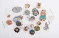 MG CAR CLUB: A collection of 25 MG Car Club event badges, pins, keyrings etc