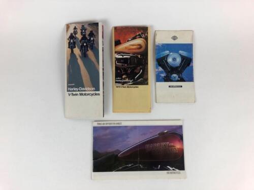 HARLEY-DAVIDSON: Four original 1970, 1979, 1987, 1988 small colour sales brochures