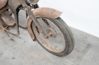 A Coventry Eagle motorcycle frame with front wheel and associated 19" rear wheel, frame No. 86279 - 3