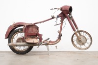 Circa 1950s/1960s Jawa motorcycle frame with two engines, engine with stamped *353.101854, other engine unstamped - 2