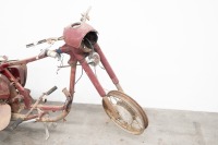 Circa 1950s/1960s Jawa motorcycle frame with two engines, engine with stamped *353.101854, other engine unstamped - 4