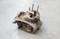 Circa 1950s/1960s Jawa motorcycle frame with two engines, engine with stamped *353.101854, other engine unstamped - 9
