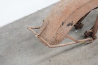 A circa 1922-1924 Indian Chief front fork assembly, complete with front spring, struts, rockers, bump stop, guard (rough) and front stand and clip, with one greaser - 3