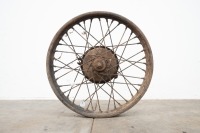 A circa late 1920s Webb front wheel, 7" brake - 3