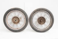 A pair of Matchless 19" alloy wheels, front and rear
