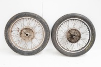 A pair of Matchless 19" alloy wheels, front and rear - 3