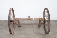A finely constructed Veteran fourcar arrangement for a motorcycle, likely British, 23" rims 40 spoke wheels
