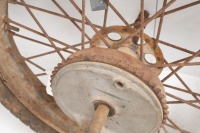A group of wheels, 2 fronts and one rear, various conditions, believed to be a European-style replica similar to Velocette style - 3