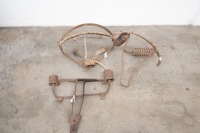 Three vintage seats for parts