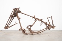 A circa mid-1930s AJS frame with a complete set of Norton style Webb forks - 4